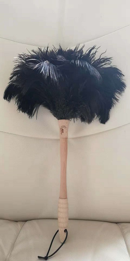 Ostrich Feather Duster  with beech wood handle
